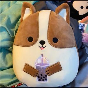 Boba corgi squishmallow